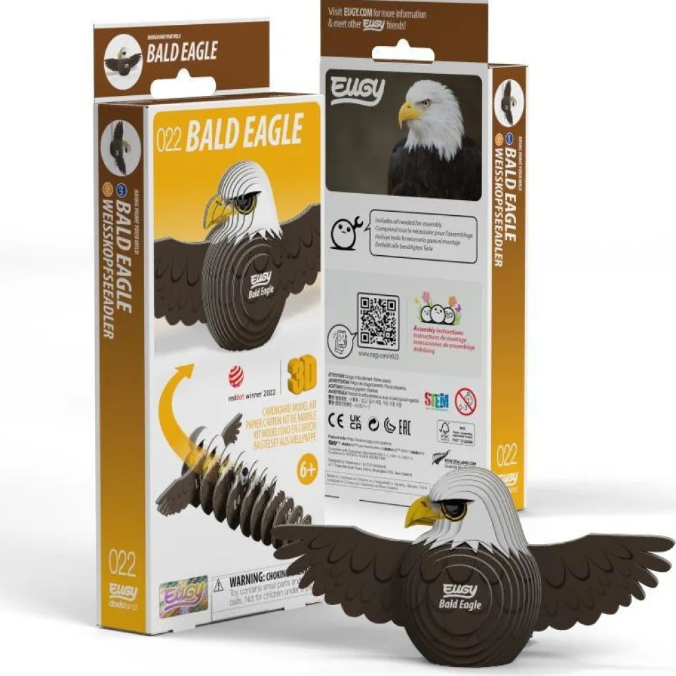 Eugy 022 Bald Eagle Card 3D Puzzle