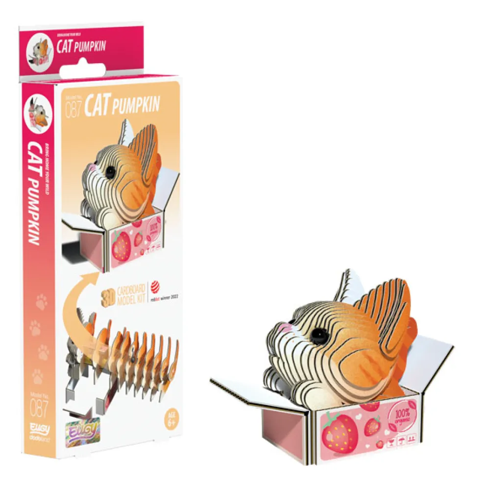 Eugy 087 Cat - Pumpkin Card 3D Puzzle