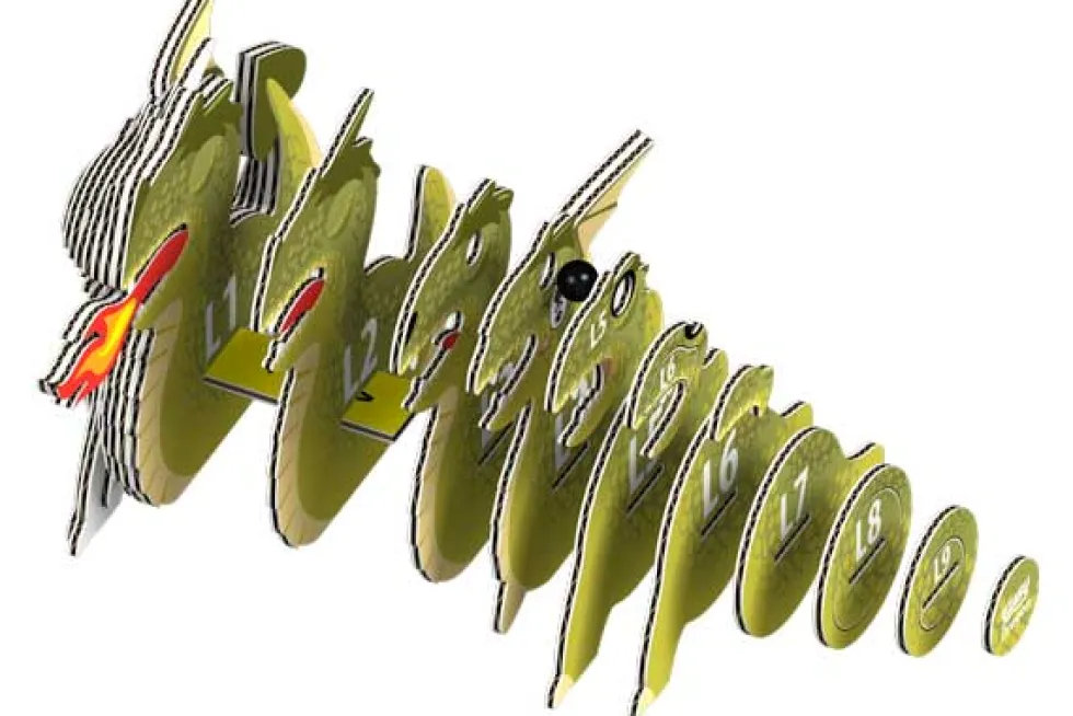 Eugy 024 Dragon Card 3D Puzzle