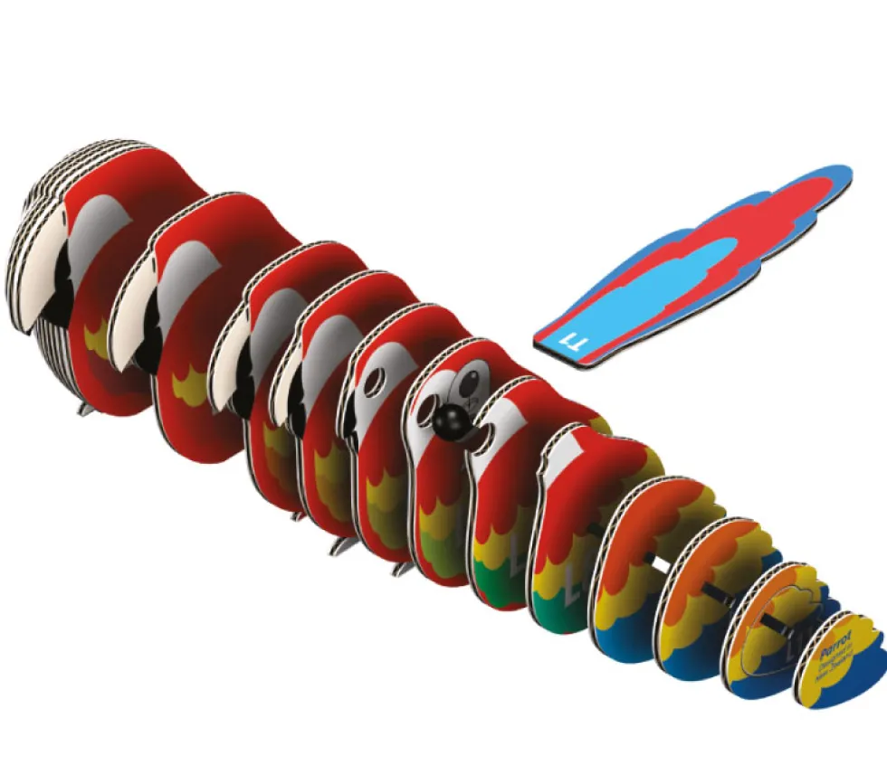Eugy 023 Parrot Card 3D Puzzle