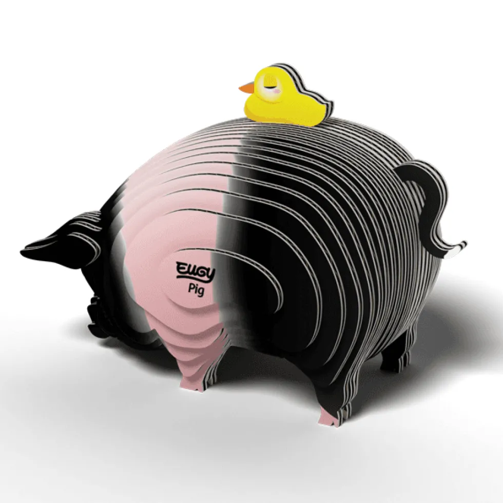 Eugy 128 Pig Card 3D Puzzle