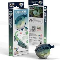 Eugy 138 Pufferfish 'Wobbly' Card 3D Puzzle