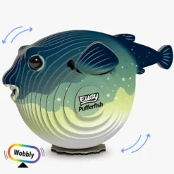 Eugy 138 Pufferfish 'Wobbly' Card 3D Puzzle