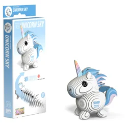 Eugy 069 Unicorn Sky Card 3D Puzzle