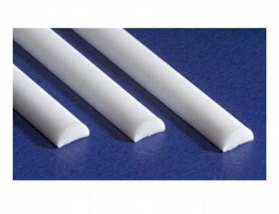 Evergreen Plastic Half Round Strip 0.1