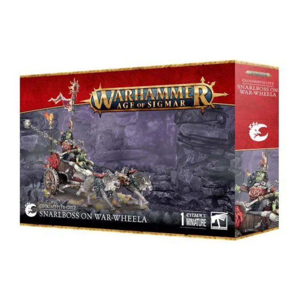 Games Workshop Age of Sigmar - Gloomspite Gitz - Gitmob - Snarlboss or Frazzlegit Shaman on War-wheela