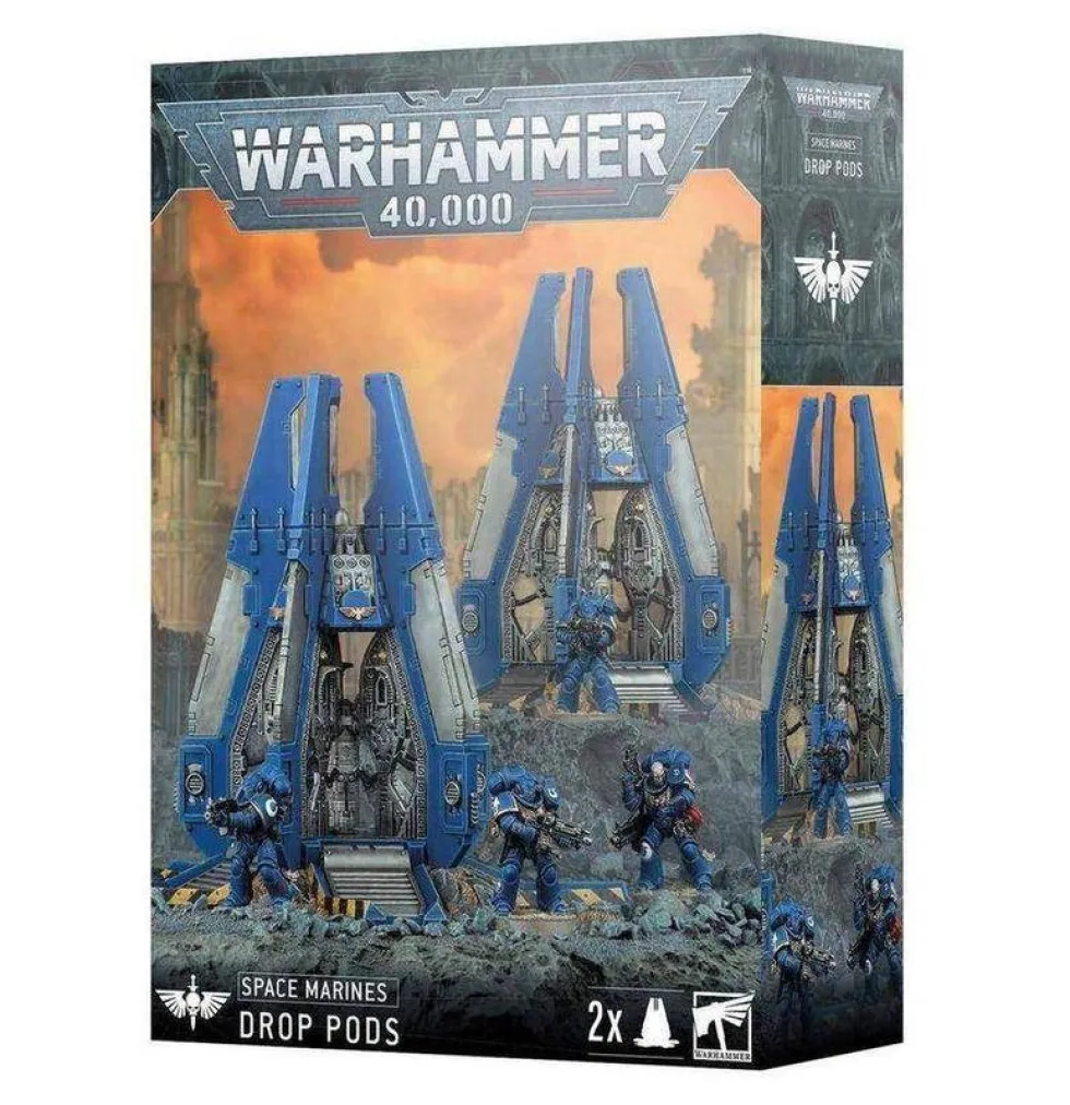 Games Workshop Warhammer 40,000 - Space Marines - Drop Pods