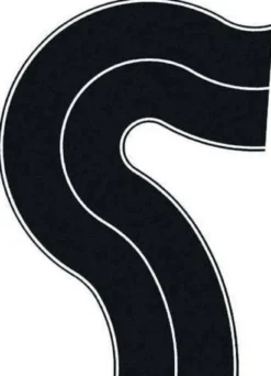 Gaugemaster Self Adhesive Asphalt Road Curve (68mm)