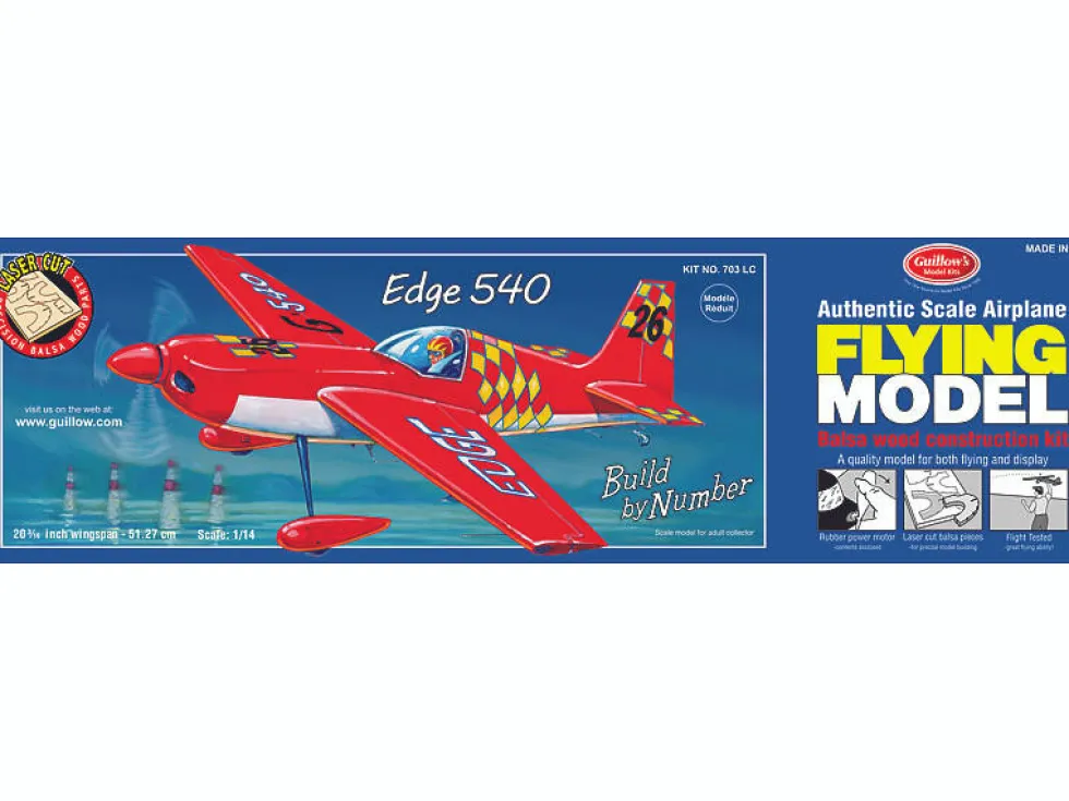 Guillow 1/14 Edge 540 Stunt Aircraft Model Kit