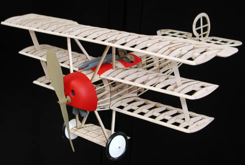Guillow 1/16 Fokker DR-1 Triplane Balsa Model Kit