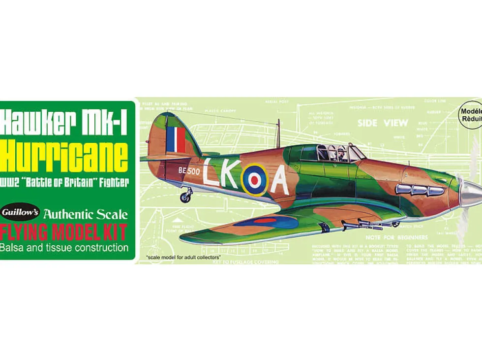 Guillow 1/32 Hawker Hurricane Balsa Model Kit