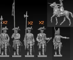 Hat Industrie 1/72 7 Years War Austrians Command