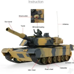 Heng Long RC 1/24 U.S. M1A2 RC Tank with Infrared Battle System