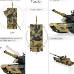 Heng Long RC 1/24 U.S. M1A2 RC Tank with Infrared Battle System