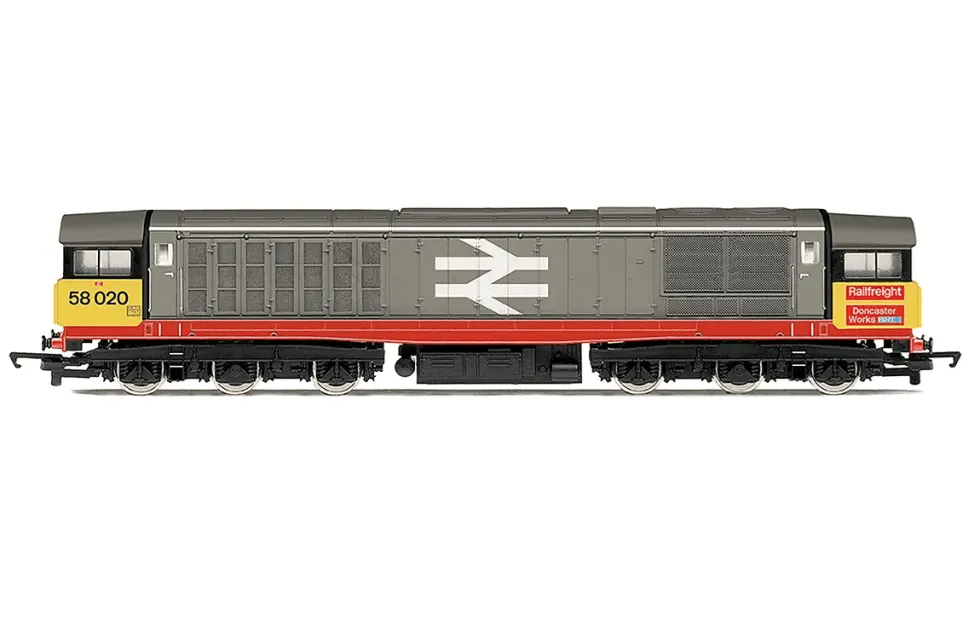 Hornby Railways OO Gauge RailRoad Plus BR Class 58 58020 RailFreight Doncaster Works