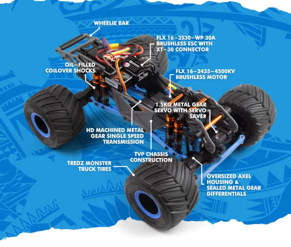 HPI Racing 1/18 Mini King FLUX Ford Bronco 'Big Kahuna' 4400 RTR 2.4Ghz Remote Control Monster Truck