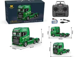 HuiNa RC 1/18 2.4G 19CH Scania 770S Green RC Haulage Truck RTR
