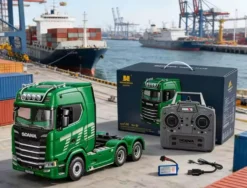 HuiNa RC 1/18 2.4G 19CH Scania 770S Green RC Haulage Truck RTR