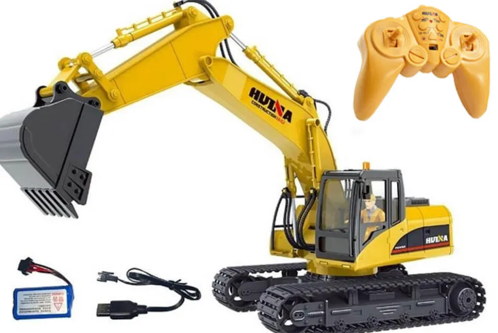 HuiNa RC 1/14 2.4G 15Ch Tracked Excavator Die Cast Bucket RTR