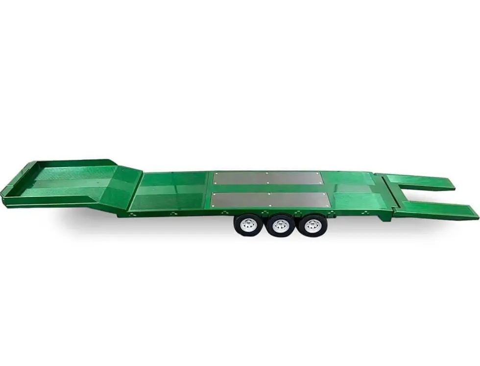 HuiNa RC 1/18 Haulage Flatbed Trailer Green 2.4G RTR