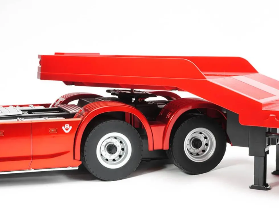 HuiNa RC 1/18 Haulage Flatbed Trailer Red 2.4G RTR