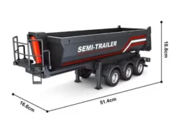 HuiNa RC 1/18 Tipping Semi-trailer (Black)