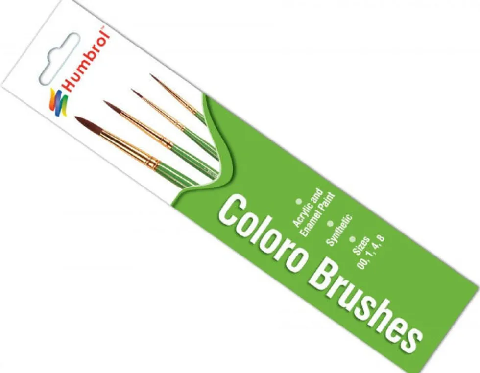 Humbrol Brush Pack Coloro Synthetic Paint Brushes