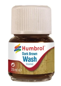 Humbrol Enamel Wash Dark Brown 28ml