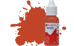 Humbrol 100 14ml Acrylic Matt Red Brown Dropper Bottle