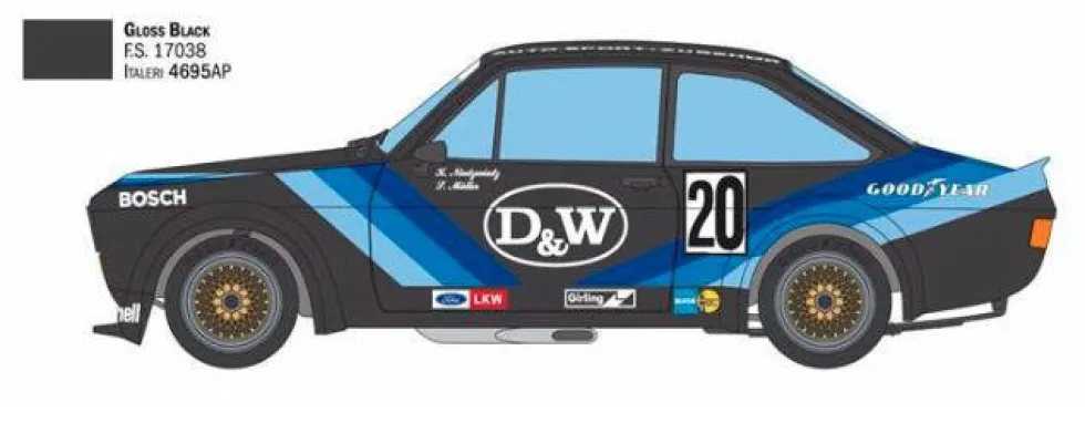 Italeri 1/24 Ford Escort Zakspeed Model Kit