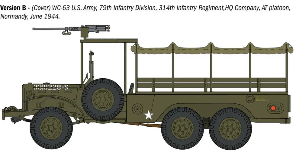 Italeri 1/35 Dodge WC62 1.5 ton 6x6 Truck