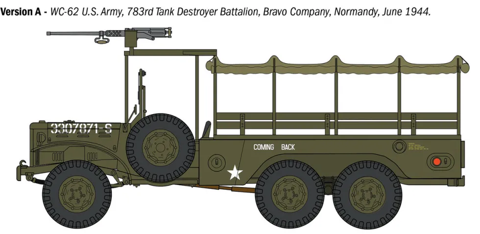 Italeri 1/35 Dodge WC62 1.5 ton 6x6 Truck