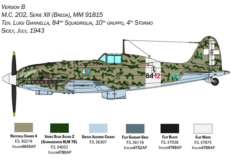 Italeri 1/32 Macchi MC.202 Folgore Model Kit