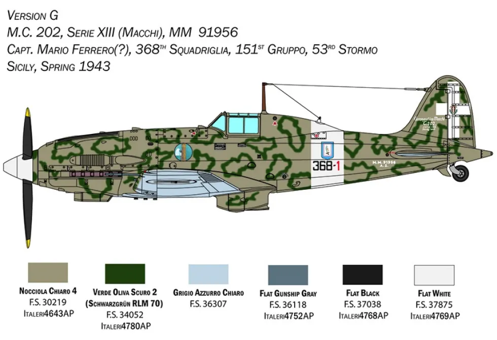 Italeri 1/32 Macchi MC.202 Folgore Model Kit