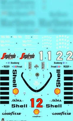 Italeri 1/12 McLaren MP4/2C Prost Rosberg