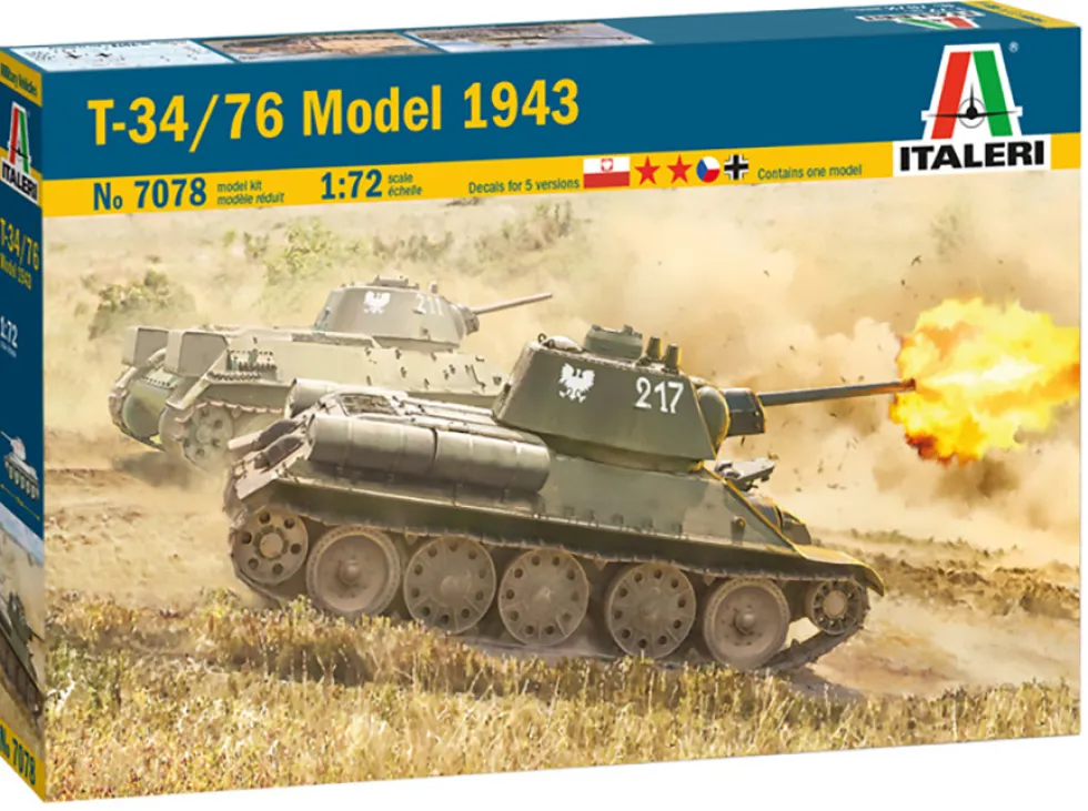 Italeri 1/72 T-34/76 Model 1943 Model Kit
