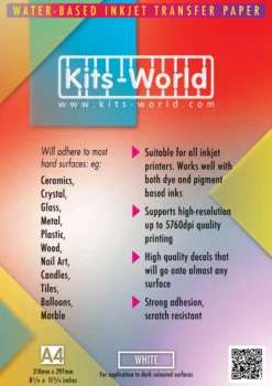 Kits World Decal Sheets for Inkjet Printers x3 White