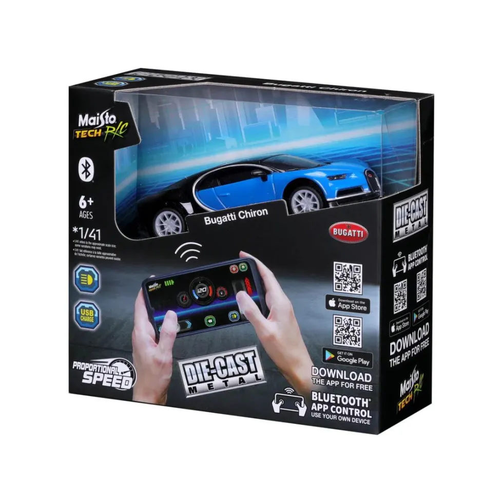 Maisto Bluetooth Diecast Bugatti Chiron Radio Controlled Car