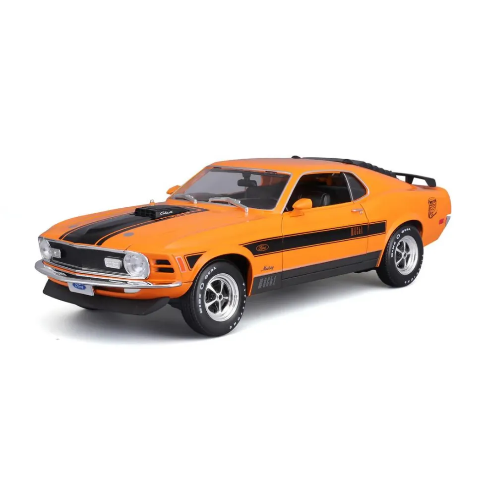 Maisto 1/18 1970 Ford Mustang Mach 1 - Orange Diecast Model