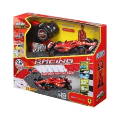 Maisto 1/41 Mini Metal Diecast RC F1 Racing Track And Ferrari 2024 Leclerc