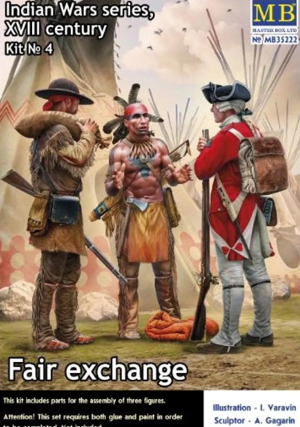 Master Box 1/35 Indian Wars Series XVIII Century Kit 4 - Fair Exchange