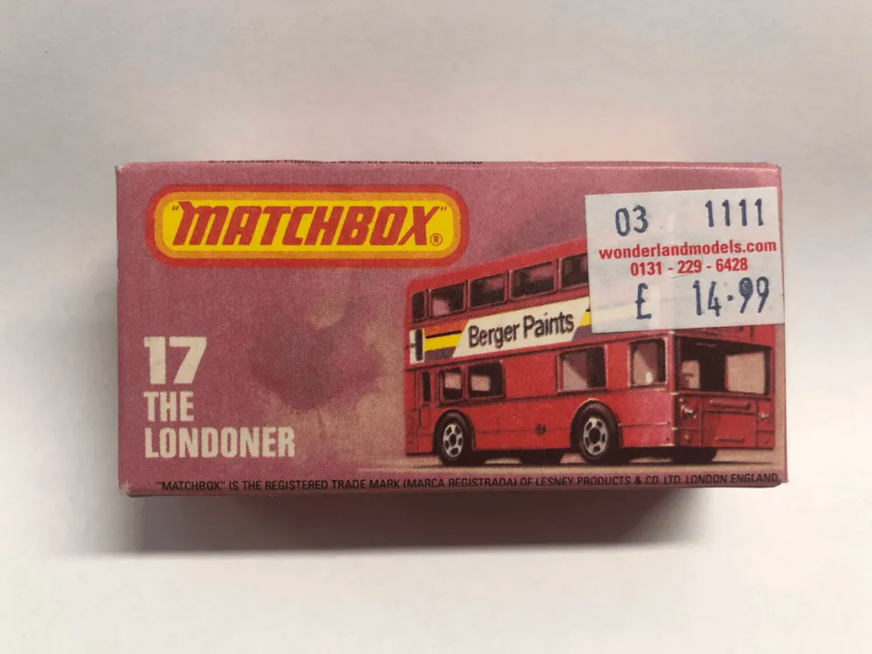 Matchbox MB17 1-75 Series Daimler Fleetline DMS London Bus 'The Londoner' Diecast Model