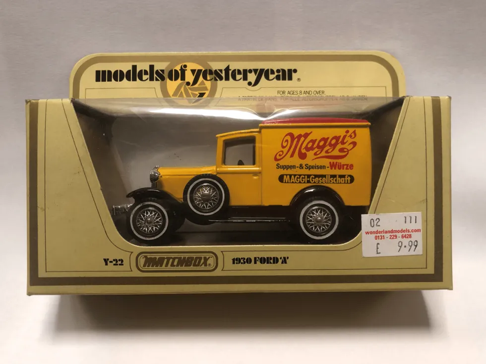 Matchbox Models of Yesteryear 1/40 1930 Ford Model A Maggi's Delivery Van (Y-22) Diecast Model