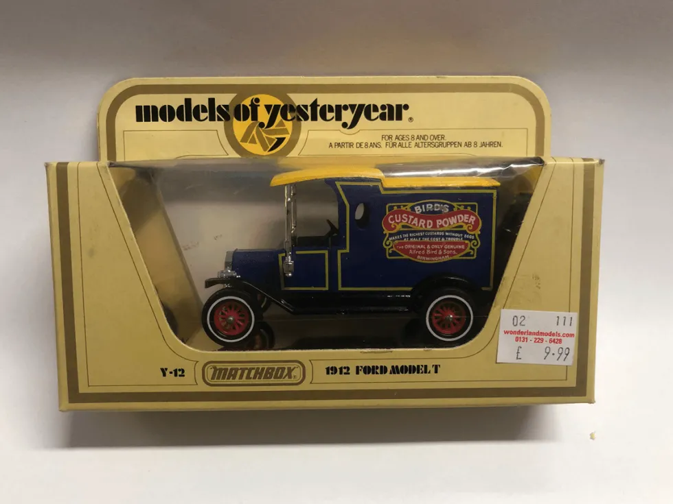 Matchbox Models of Yesteryear 1/35 1912 Ford Model T Birds Custard Powder Delivery Van (Y-12) Diecast Model