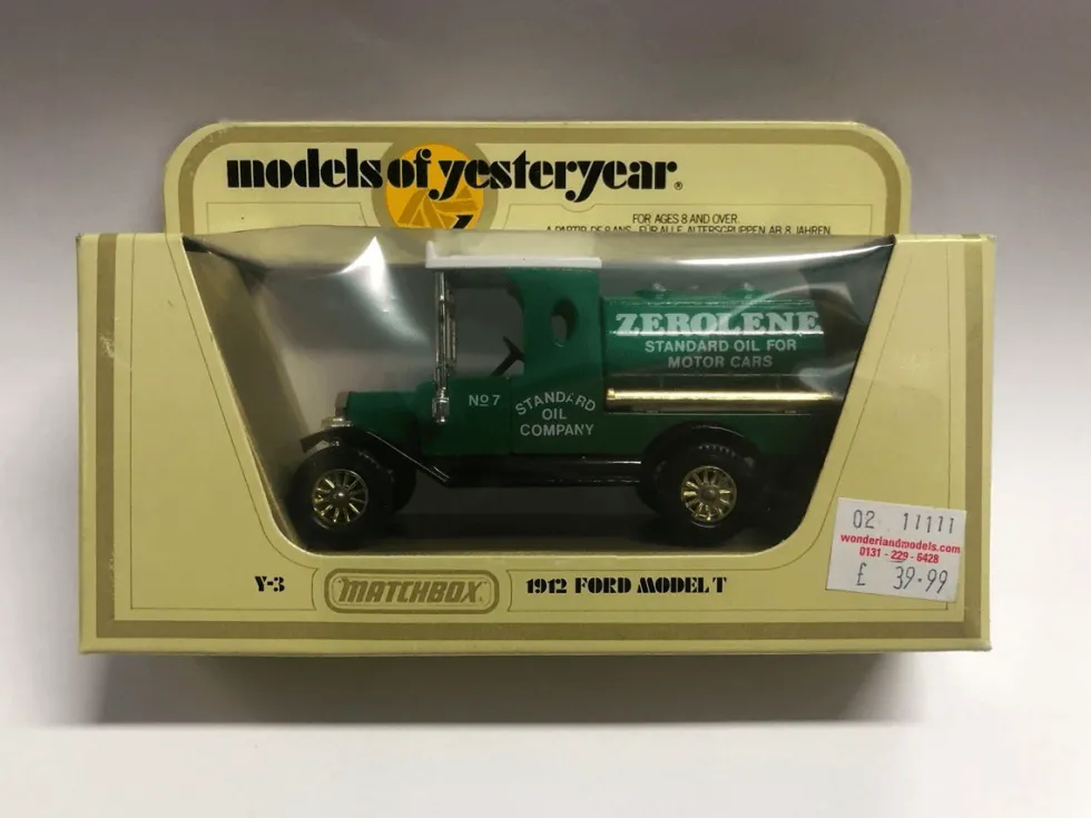 Matchbox Models of Yesteryear 1/35 1912 Ford Model T Zerolene Oil Tanker Truck (Y-3) Diecast Model