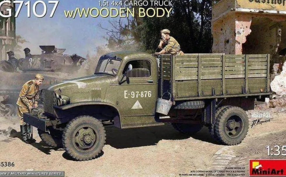 MiniArt 1/35 G7107 1.5t 4x4 Cargo Truck Wooden Body