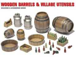 MiniArt 1/35 Wooden Barrels & Village Utensils