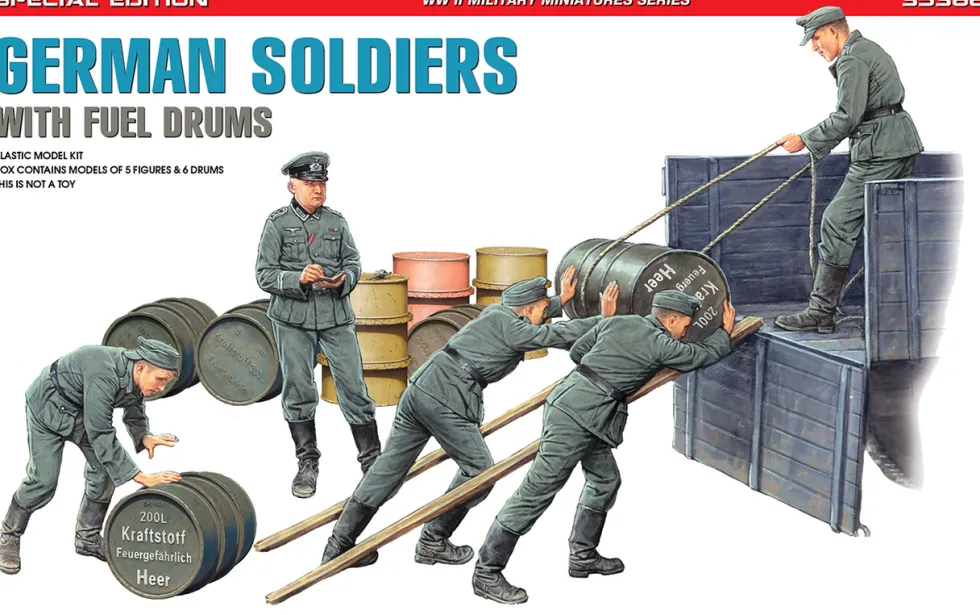 MiniArt 1/35 German Soldiers with Fuel Drums Special Edition