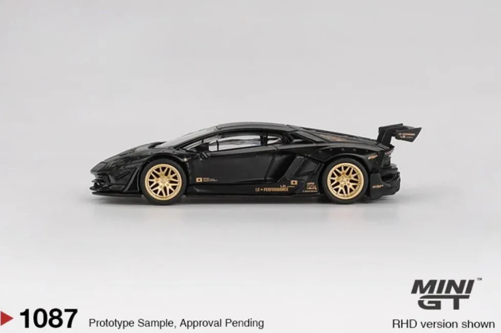 Mini GT 1/64 LB Works Lamborghini Aventador Limited Edition Matte Black (RHD)