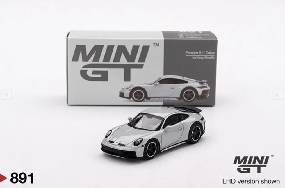 Mini GT 1/64 Porsche 911 Dakar Ice Grey Metallic (RHD)